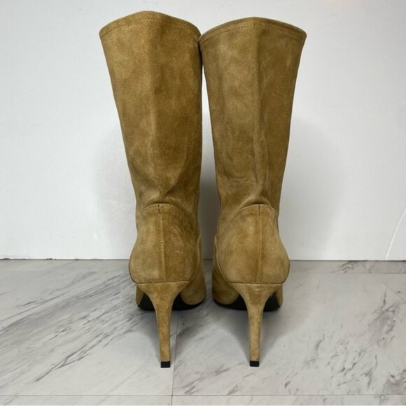 All Saints Orlana Pointed Toe Tan Suede Boot 11 - Picture 3 of 14